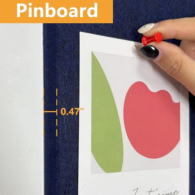 Thick Cork Board Tiles for Wall with Push Pins, 36"x24"x0.47" Bulletin Board Sets, Self-Adhesive Pin Board | Magrowill 6 Packs Felt Panels for Office Home Classroom Dorm