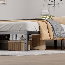 Metal Bed Frame King Size - 12 Inch Heavy-Duty King Platform Bed Frame No Box Spring Needed, Easy Assembly, Noise-Free, Sturdy Mattress Foundation, Underbed Storage Space
