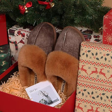 KuaiLu Womens Fluff Dual Memory Foam Slippers Ladies Cozy Arch Support Warm Scuff Slippers Slip on Comfy Winter House Shoes with Non-Slip Indoor Outdoor Hard Sole