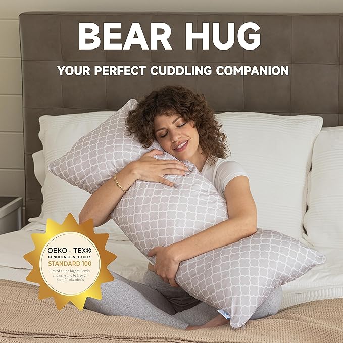 Pharmedoc Body Pillow, Pregnancy Pillows, Side Sleeper Pillow, Long, Memory Foam Pillow, Arabesque
