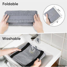 BALEINE Extra Large Storage Tote with Zippers & Carrying Handles, Heavy-Duty Oxford Fabric Moving Bags for Laundry, Space Saving, Storage,2-Pack, Winter Gray