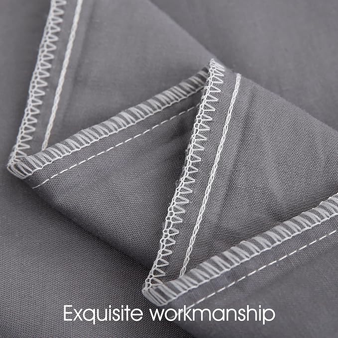 Cotton Pillow Protectors/Cases Standard Size with Zipper 2 Pack Grey Color,Cooling & Breathable Bed Pillow Protectors Set of 2 Pillow Cases Cover (Standard 20" x 26")