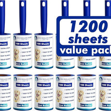 1200 Sheets Lint Roller with 6 Upgraded Handles (6 Rollers + 6 Refill), Mage Value Set Sticky Lint Rollers for Pet Hair, Portable Pet Hair Remover for Clothes, Furniture, Carpet, Dog and Cat