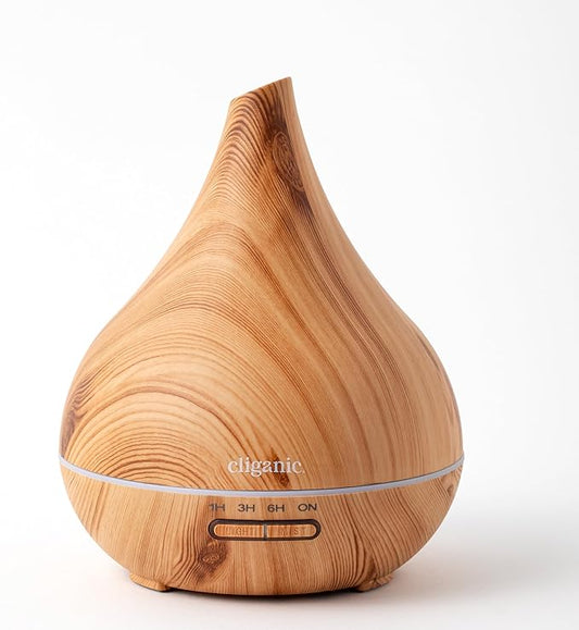 Cliganic Ultrasonic Aromatherapy Diffuser, 400ml Ultrasonic for Essential Oils Aromatherapy, Home & Office