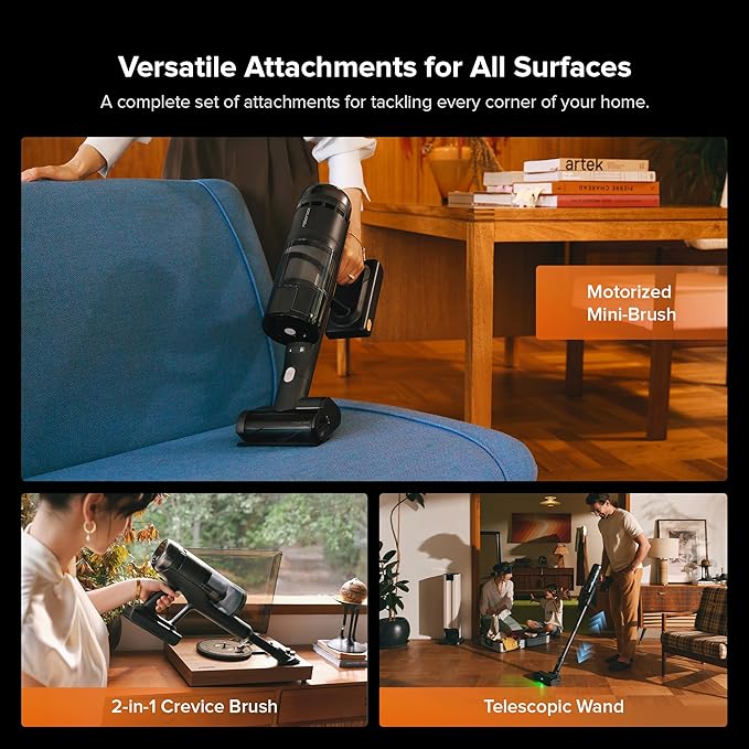 roborock H60 Hub Ultra Cordless Vacuum Cleaner with Auto-Empty Dock, Upgraded 210AW Suction Stick Vacuum Cleaners for Home and Pet Hair, 90-Min Runtime, Anti-Tangle Brush, 140° LED Dust Detection