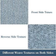 Lahome Boho Bathroom Rugs, Small 2x3 Front Door Bath Mats Lightweight Entryway Rug Woven Cotton Area Rug with Tassels, Farmhouse Blue Throw Rug Washable Low Pile Carpet for Kitchen