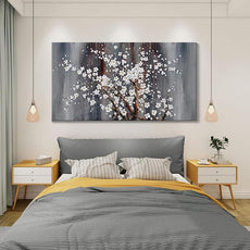 Large Canvas Wall Art Plum Blossom Wall Art Brown Wall Decor Living Room Bedroom Pictures for Wall Over Bed Framed Artwork for Wall Modern Canvas Paintings for Wall Decorations Office Decor 30×60
