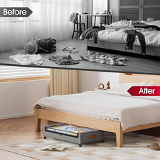 Yecaye Under Bed Storage with Wheels, 2 Pack Under Bed Storage Containers, Large Under Bed Rolling Storage with Clear Window & Label, Bedroom Storage Organizer for Clothes, Shoes, Books, Blankets