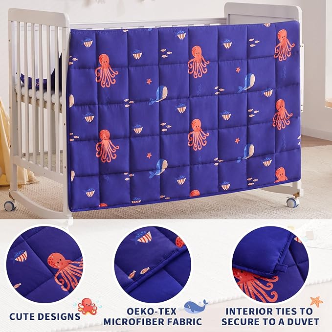anfie Weighted Blanket Kids (36"x48" 5lbs) Weighted Blanket Cooling Blanket for Sleeping,Throw Size Breathable Blanket with Premium Glass Bead(Blue Ocean)