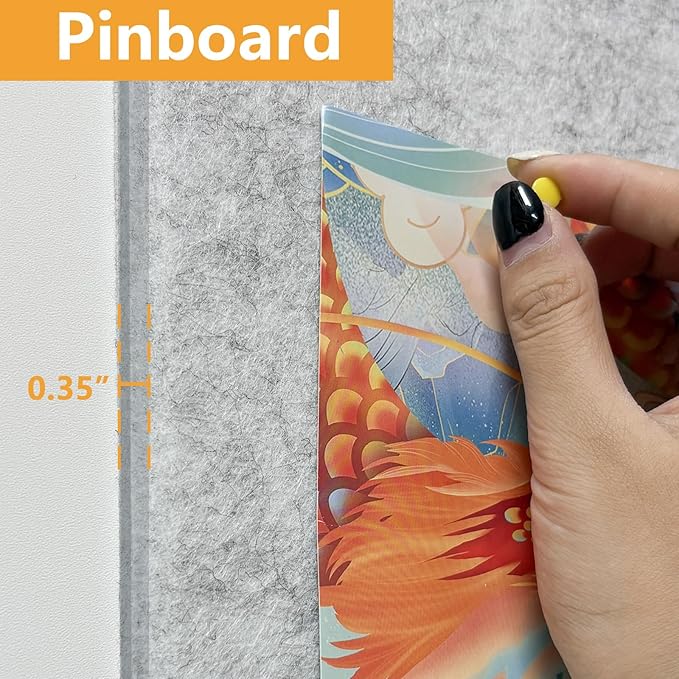 Large Cork Board Tiles for Wall with Push Pins, 36"x24" Bulletin Board Sets, Self-Adhesive Pin Board | Magrowill 6 Packs Felt Panels for Office Home Classroom Dorm