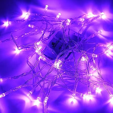 Karlling Battery Operated Purple 40 LED Fairy Light String Wedding Party Xmas Christmas Decorations(Purple,5 Pack)