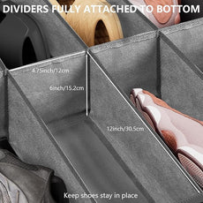 homyfort 32 Pairs Shoe Organizer Under Bed, Underbed Shoe Storage Boxes Bins, Organizador De Zapatos, Extra Large Zapateras Organizer, Black, Set of 2