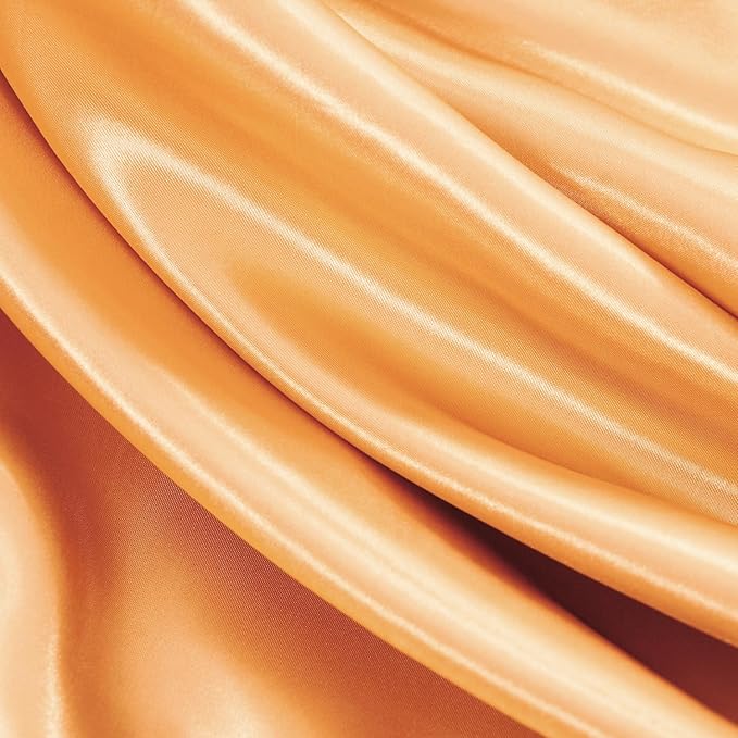 Satin Sheets King Size - 4 Pieces Luxury Silky Soft Bed Sheets, Wrinkle-Free Gold Satin Silk Sheet Set with 1 Deep Pocket Fitted Sheet, 1 Flat Sheet, 2 Pillow Cases