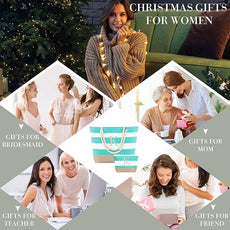 YOOLIFE Beach Bags for Women - Travel Canvas Beach Tote, Pool Waterproof Bag, Travel Essentials, Gifts for Women Birthday