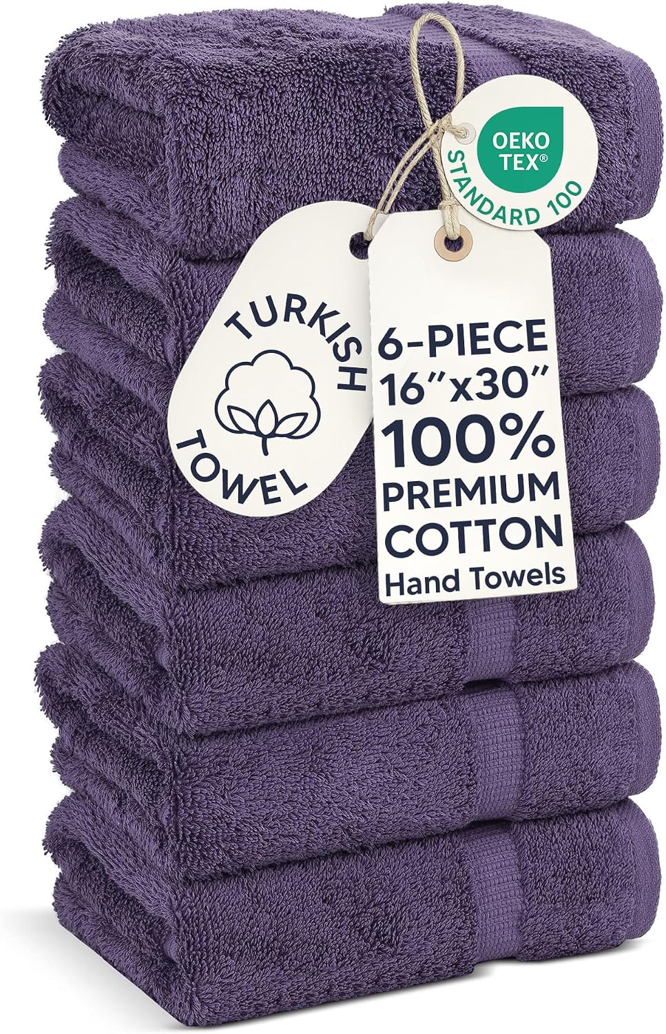 Chakir Turkish Linens 4 Piece Bath Towel Set, 100% Cotton Luxury Turkish Towels for Bathroom, Soft Absorbent Bath Towels, 27 x 54 Inches, Gray