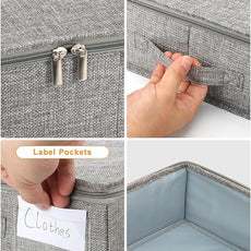 punemi Low Profile Under Bed Storage, 4 Inch Height Underbed Storage Containers With Sturdy Sidewalls & Bottom, Shallow Under Bed Organizer Clothes Storage Bins, Slim Under Couch Sofa Dresser Storage