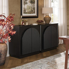 win2win Fluted Sideboard Buffet Cabinet with Storage, 31.5