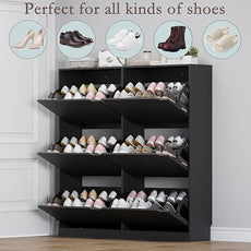 Shoe Cabinet with 6 Flip Drawers, Slim Narrow Shoe Storage Cabinet, Freestanding Shoe Organizer for Entryway, Hallway, Foyer