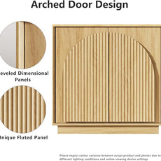 win2win Fluted Sideboard Buffet Cabinet with Storage, 31.5