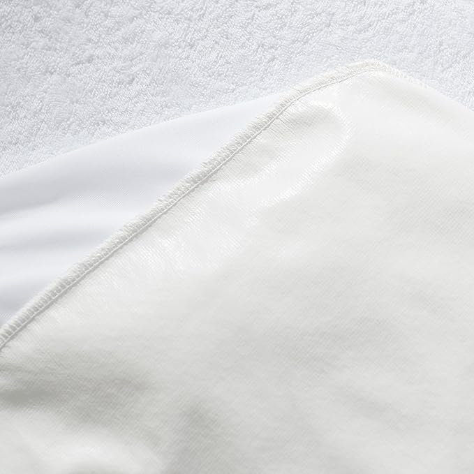 Amazon Basics Waterproof 18 inch Mattress Protector King Size, Breathable, Machine Washable, White