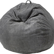 Hobestluk 3.5FT Bean Bag Chair Large Bean Bag with Filler Included Bean Bag Chairs for Adults Teardrop Bean Bag Chair with Removable Cover for Bedroom Living Room - (Large, Grey)