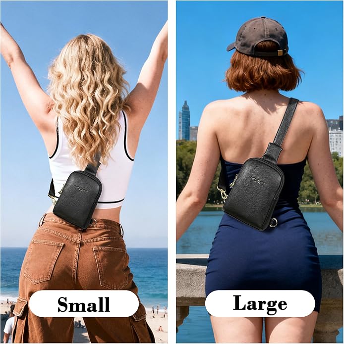 INICAT Travel Small Crossbody Sling Bags Women Cross Body Purses Passport Holder Vegan Leather Fanny Packs Birthday Gifts