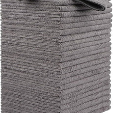 HOMEXCEL Grey Microfiber Cleaning Cloth, 24 Pack Cleaning Towels for Kitchen, Lint Free, Scratch-Free, Highly Absorbent, and Reusable Cleaning Rags for House, Window and Glass, Cars, 11.5 X11.5 inch