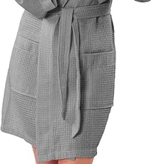 Turquaz Lightweight Short Robes For Women Waffle Kimono Bathrobe - Soft, Fast-Drying, Long-Lasting Cotton Blend