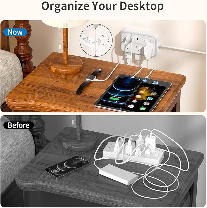 NTONPOWER 10FT Extension Cord 2 Prong, 2 Prong to 3 Prong Outlet Adapter, 1875W 2 Prong Power Strip with 4 USB Ports(2 USB C),Wall Mount Flat Plug Extension Cord Old House