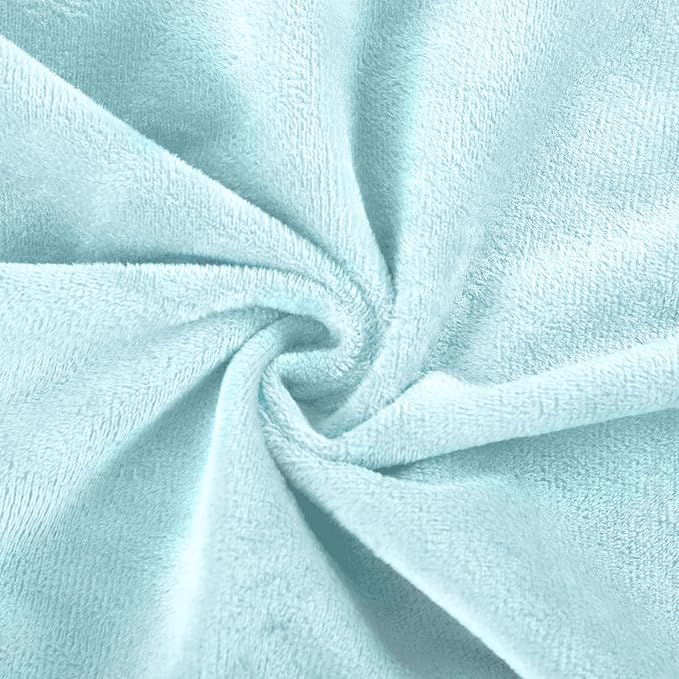 EVOLIVE Soft Micromink, Faux Fur, Faux Suede, Faux Velvet Body Pillow Cover 21"x54" Replacement with Zipper Closure (21"x54" Body Pillow Cover, Light Blue)