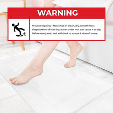 Cotton Paradise 100% Cotton Bath Mats for Bathroom Floor Set of 2 Pack, 20x34 Soft Absorbent Washable Quick Dry Tub Bathmat, White Towel Bath Mat