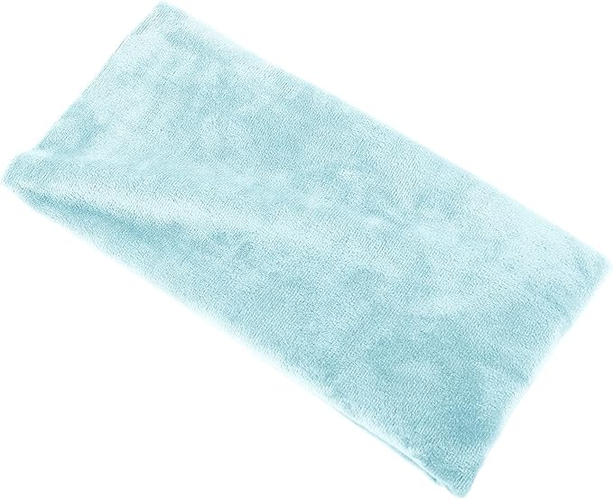 EVOLIVE Soft Micromink, Faux Fur, Faux Velvet Euro Sham Cover Pillowcase Replacement with Zipper Closure (26"x26" Euro Sham, Light Blue)