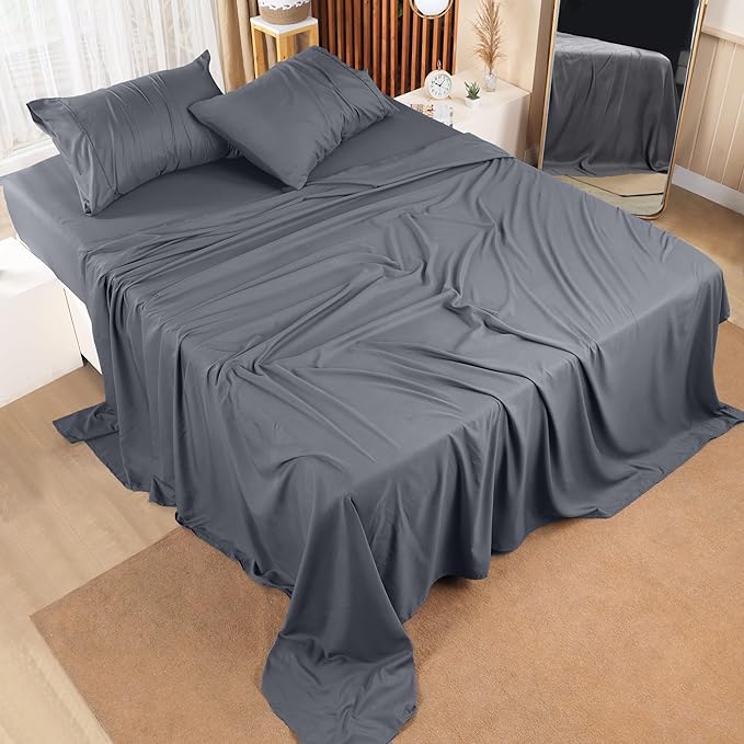 Utopia Bedding Full Bed Sheets Set - Pack of 10 Sheet Sets - Perfect for Spa, Hotel, & Guest Bedroom - Brushed Microfiber - Shrinkage and Fade Resistant - Easy Care (Grey)