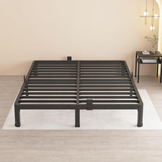 MAF 10 Inch Queen Metal Platform Bed Frame with Round Corner Legs, 3000 LBS Heavy Duty Steel Slats Support, Noise Free, No Box Spring Needed, Easy Assembly