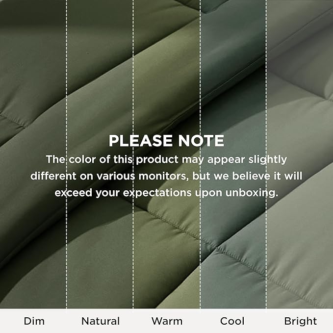 Bedsure Comforter Duvet Insert - Quilted Comforters Oversized King, All Season Duvet, GentleSoft Down Alternative Bedding, with 8 Tabs, Gifts for Women/Men, Olive Green, Oversized King 116 x 98 Inches