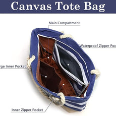 YOOLIFE Beach Bags for Women - Travel Canvas Beach Tote, Pool Waterproof Bag, Travel Essentials, Gifts for Women Birthday