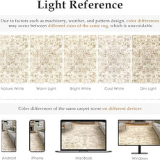 2x4 Washable Neutral Runner Rug Beige Vintage Hallway Kitchen Carpet Non-Slip Soft Low Pile Floral Throw Rug for Bedroom Bathroom Laundry Living Room