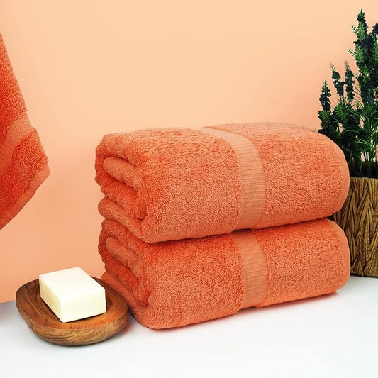 Chakir Turkish Linens, 100% Cotton Premium Quality Turkish Bath Sheets (35''x70'' Large Bath Sheet Towels - Coral)