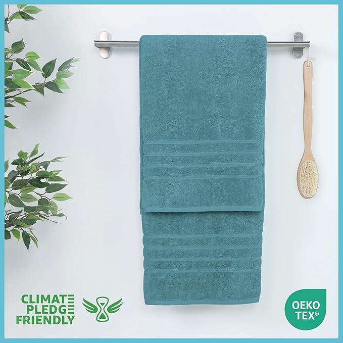 Martex 2-Pack Ultimate Performance Bath Sheet Set – 100% Cotton – 33” x 65” – Extra Large Bath Towels – Versatile – Low-Linting – Supersoft Bathroom Set – Super Absorbent – Easy Care – Larkspur Teal