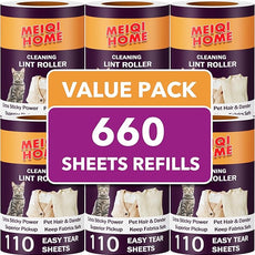 Extra Sticky Lint Roller Refills Only, 660 Easy-Tear Sheets for 3.9