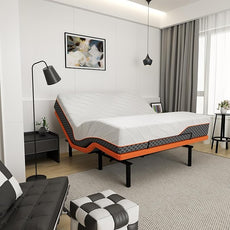 ESHINE King Adjustable Bed Frame with 12 Inch Mattress(Medium), Memory Foam Hybrid Matt, Phone Control, Wireless Remote, 5 Minutes Installation, Head and Foot Incline, 2000 Series