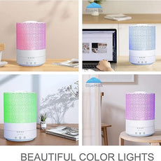 BlueHills 2500 ML XL Essential Oil Diffuser Aroma Humidifier with Timer for Large Home Decor Baby Rooms Big Huge 2.5 L Capacity Long Run Color Changing Lights Decorative Design High Mist White- F002