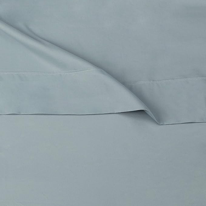 Amazon Basics Lightweight Super Soft Easy Care Microfiber 3 Piece Bed Sheet Set with 14-Inch Deep Pockets, Twin XL, Spa Blue, Solid (Pack of 4) AmazonBasics