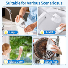 100-Pack Magic Cleaning Sponges Eraser, Multi-Functional Melamine Sponge Foam Cleaning Pads for Household Kitchen Bathroom Furniture Bathtub Sink Cleaning Kitchen Dish Sponge, 3.1