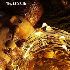 6 Pack Fairy Lights Battery Operated - 7ft 20 LED Twinkle Lights Copper Wire Mini String Lights Firefly Lights for Mason Jars DIY Crafts Christmas Wedding Party Centerpiece Table Decor, Warm White