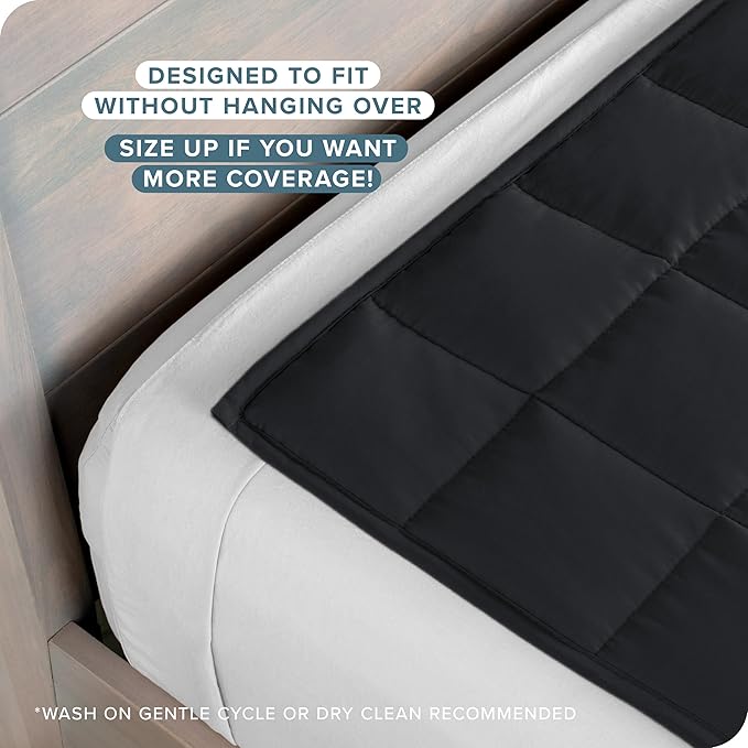 Bare Home Weighted Blanket King Size 30lb (80" x 87") for Adults - All-Natural 100% Cotton - Premium Heavy Blanket Nontoxic Glass Beads (Black, 80"x87")