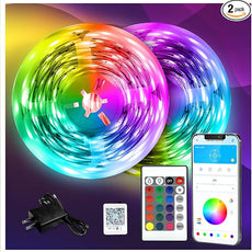 DAYBETTER LED Strip Lights 130ft Lights Strip for Bedroom, Desk, Indoor Room Bedroom Brithday Gifts RGB Decor with Remote and 24V Power Supply