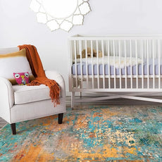 Lahome Modern Abstract Area Rug - 4x6 Colorful Rug for Bedroom Soft Washable Rugs for Living Room Dining Room Non Slip, Contemporary Indoor Carpet for Nursery Office Apartment Playroom Kitchen