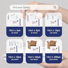 Mediwiper 10 Count Alcohol-Free Sanitizing Wipes Disinfecting Large Unscented Wet Wipes Bulk, Hand Sanitizer (10 Wipes, 100 Wipes (10 * 10))