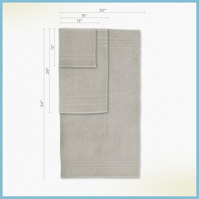 Martex 6-Piece Towel Set – Ultimate Performance – 100% Cotton – 2 Bath Towels – 2 Hand Towels – 2 Wash Cloths – Versatile – Low-Linting – Supersoft & Absorbent Bathroom Set – Easy Care – New Sand